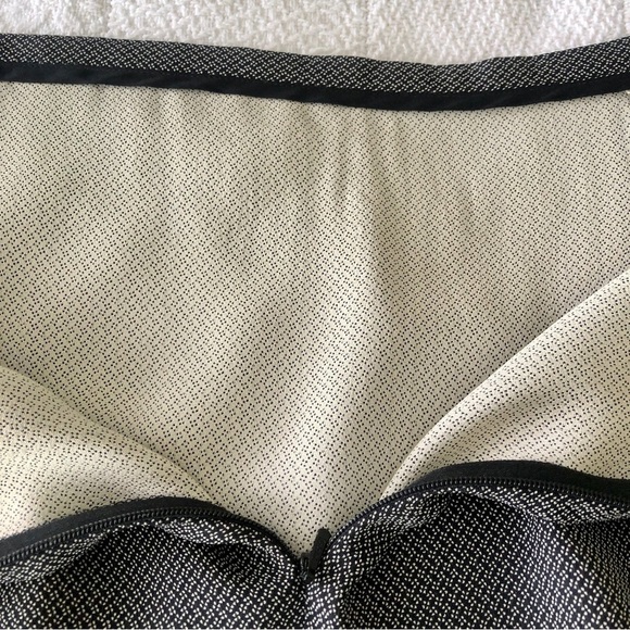 Vintage 90s A-Line Skirt Black w/ White Pin Dot Pattern JH Collectibles size 16 - Picture 13 of 16